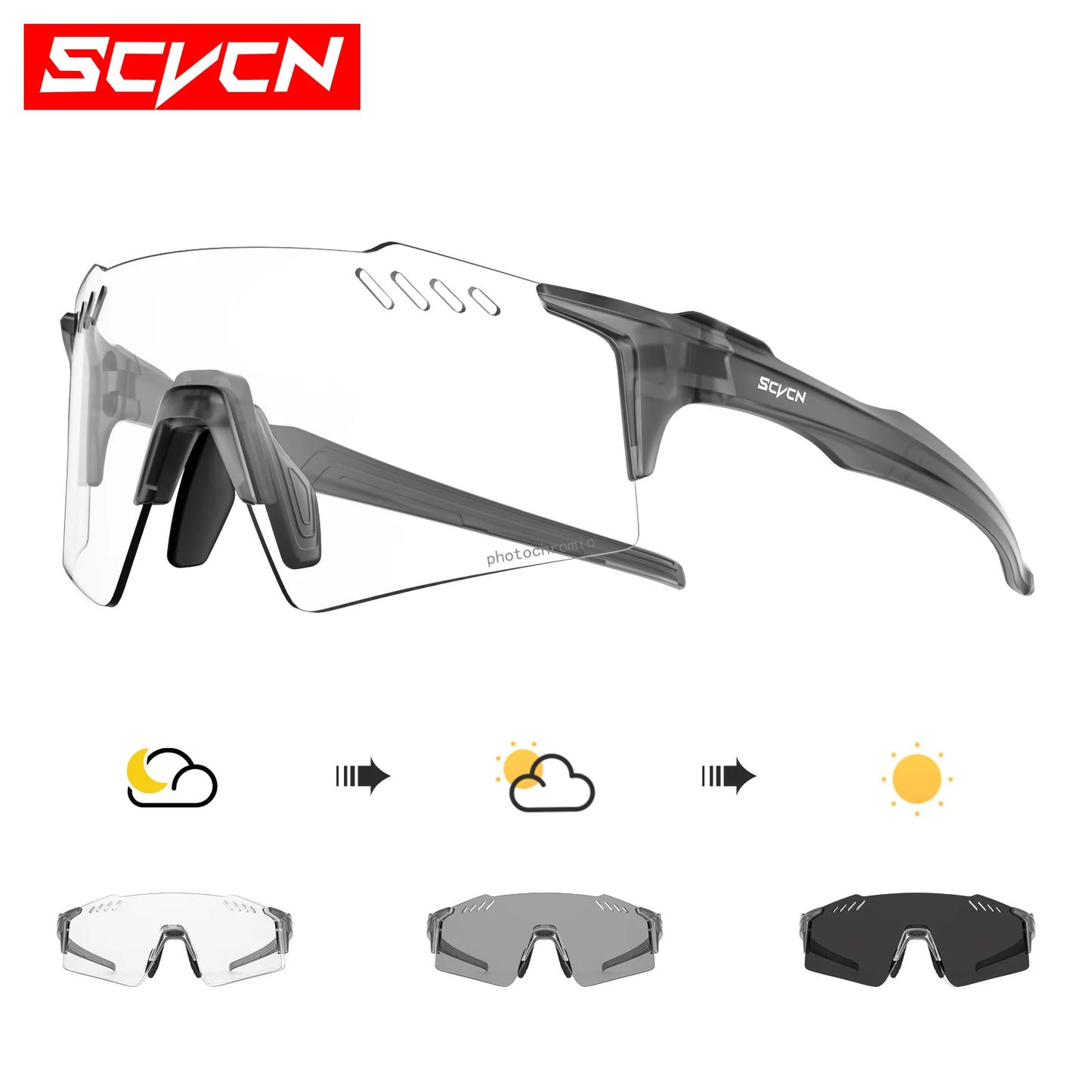 Occhiali Fotocromatici UV400 Per Ciclismo MTB Equitazione All Apertto Multisport Guida Golf Campeggio