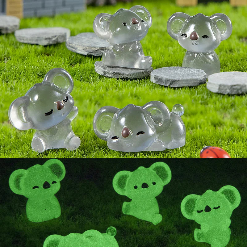 Figurine Di Koala In Resina Cartone Animato Paesaggio Decorazioni Domestiche Per Camera E Scrivania Set 4 12 20 Pezzi