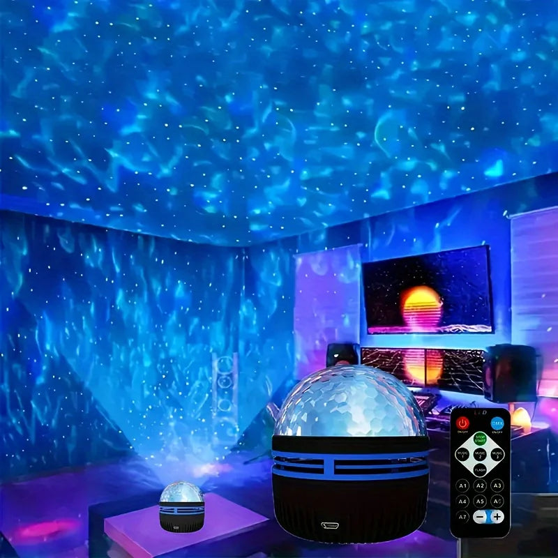 Proiettore LED Cielo Stellato Aurora Galaxy Light USB RGB 7 Modalità Telecomando Per Decorazione Festa Camera Da Letto
