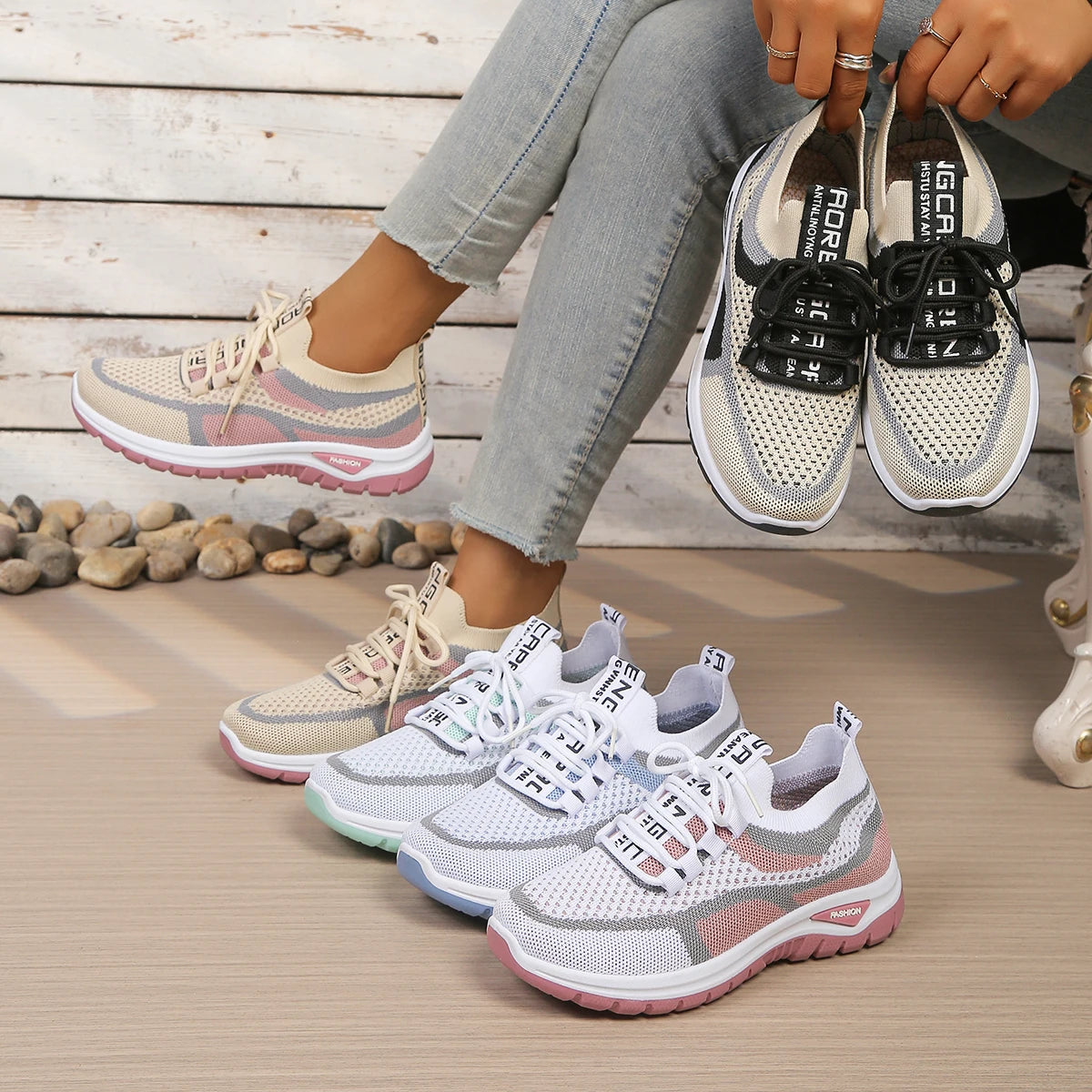 Scarpe Da Donna Estate 2026 Sneaker Casual Nuovo Stile Bicolore Scarpe Da Lavoro Versatili E Alla Moda