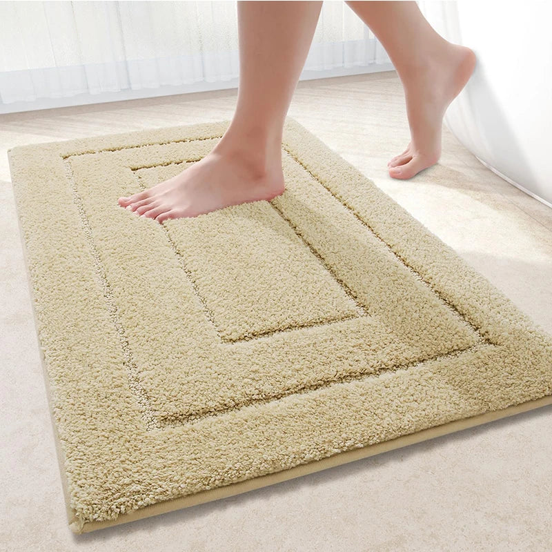 Homaxy Tappetino Da Bagno In Velluto A Doppio Telaio Antiscivolo Per Interni Assorbe Acqua E Trappola Sporco Comodo