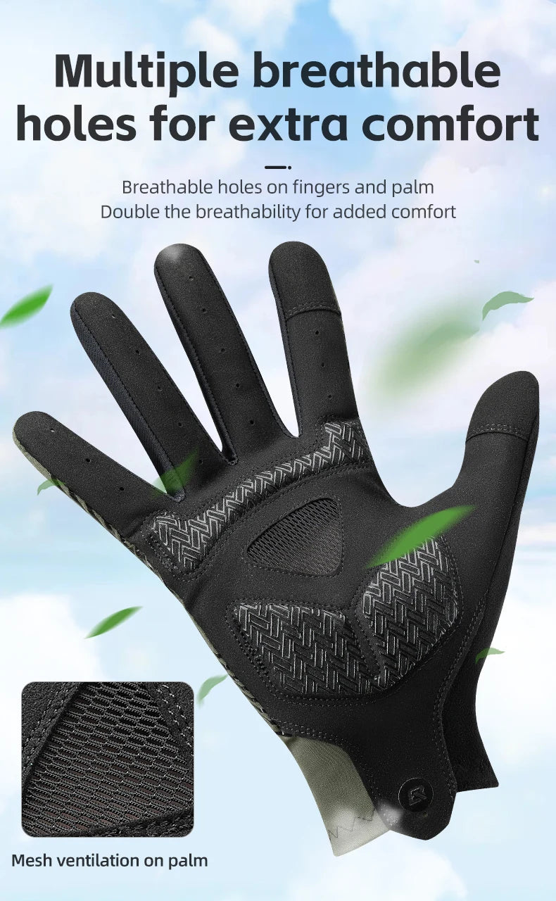 Guanti da Ciclismo RockBros Estivi Traspiranti Antiscivolo Touchscreen per MTB Bici da Strada Corsa Fitness Palestra