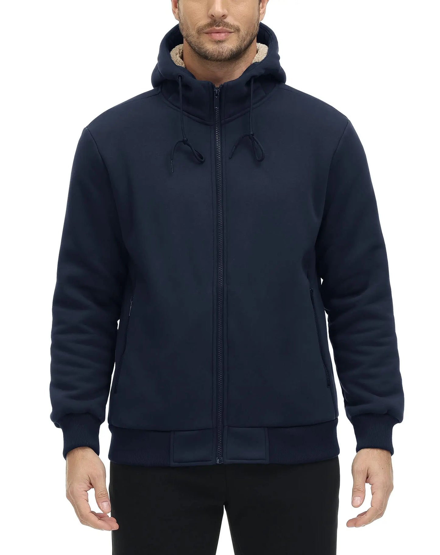 Tacvasen Felpa Con Cappuccio In Pile Sherpa Da Uomo Invernale Antivento Con Zip Capispalla Casual Sportivo