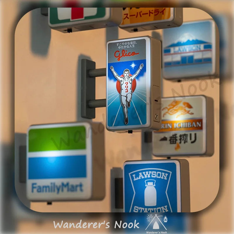 Magnete Frigo Decorativo Adesivo Insegna Luminosa Dotonbori Glico 711 Lake Kawaguchi Ko Lawson Store Foto Spot