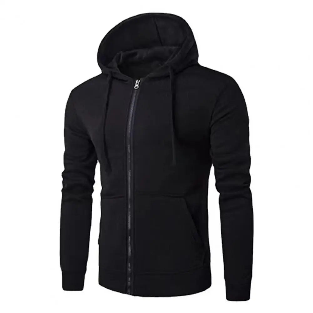 Felpe Da Uomo Autunnali Con Cappuccio Zip Slim Fit Giacca Maniche Lunghe Abbigliamento Maschile