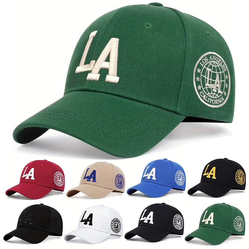 Berretto Baseball Unisex Con Ricamo Lettera LA Cappello Regolabile Per Esterni Protezione Solare Primavera Autunno