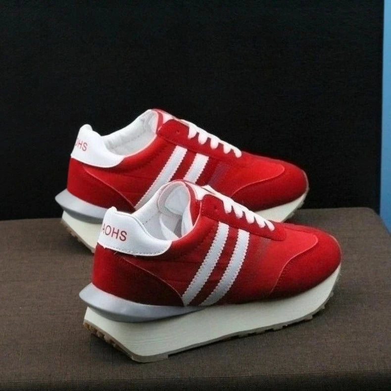 Scarpe Da Ginnastica Casual Uomo Donna Con Piattaforma Maggiorata Traspirante In Pelle Retro