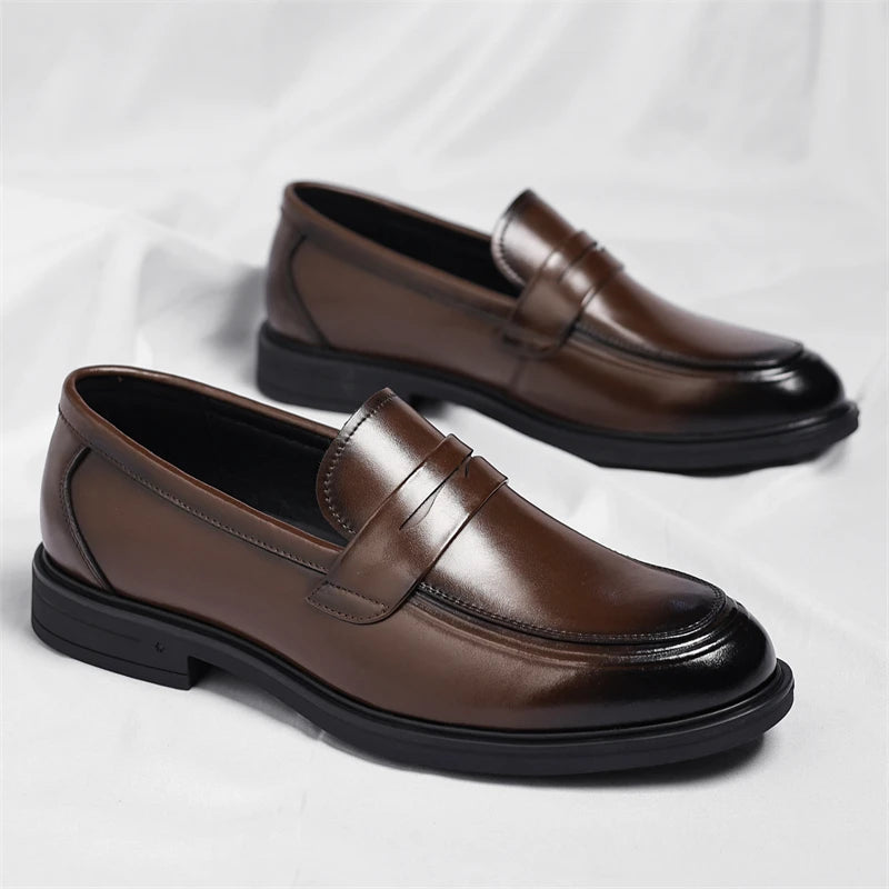 Mocassini Formali In Pelle Da Uomo Stile Italiano Slip On Eleganti Scarpe Da Lavoro E Da Ufficio Confortevoli E Leggere