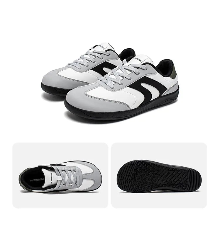 Hobibear Scarpe A Punta Larga Sneakers Unisex In Pelle Artificiale Zero Drop Retrò Per Uomo E Donna