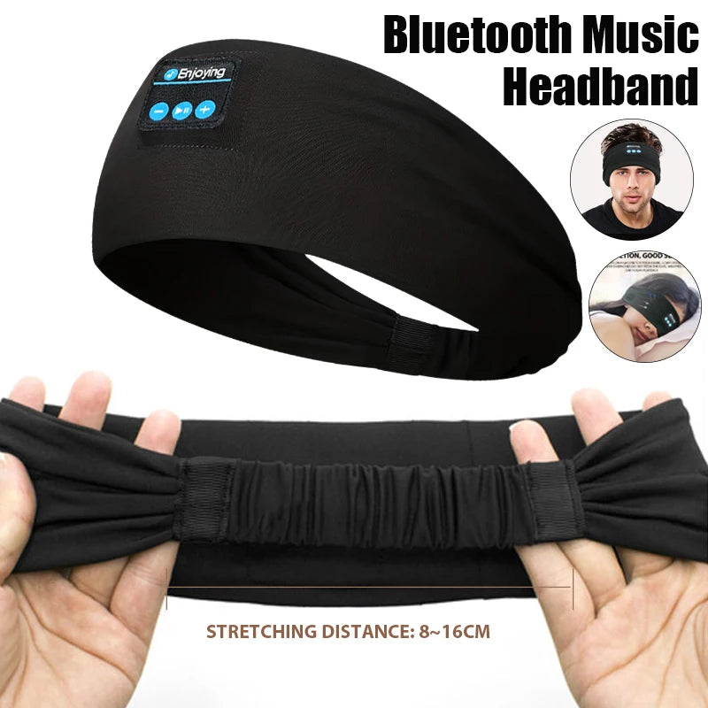 Fascia Sportiva Con Cuffie Bluetooth Senza Fili Per Musica Dormire Maschera Per Gli Occhi E Yoga Capelli Morbidi