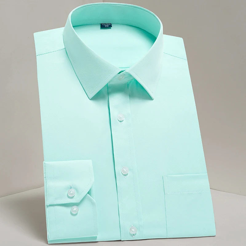 Camicie Da Uomo Eleganti Payel Semi Formale A Maniche Lunghe Con Abbottonatura E Cuciture A Contrasto