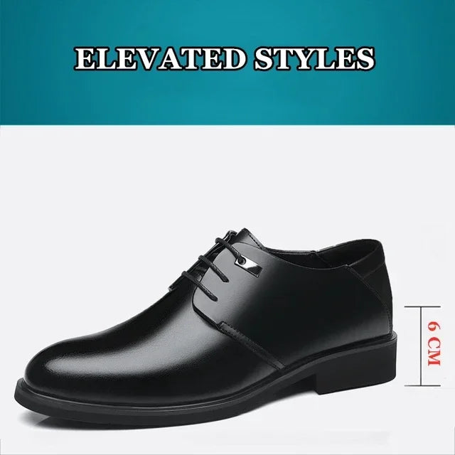 Scarpe Da Uomo Con Aumento Altezza 6 Cm Traspiranti Con Soletta Invisibile Per Uso Quotidiano