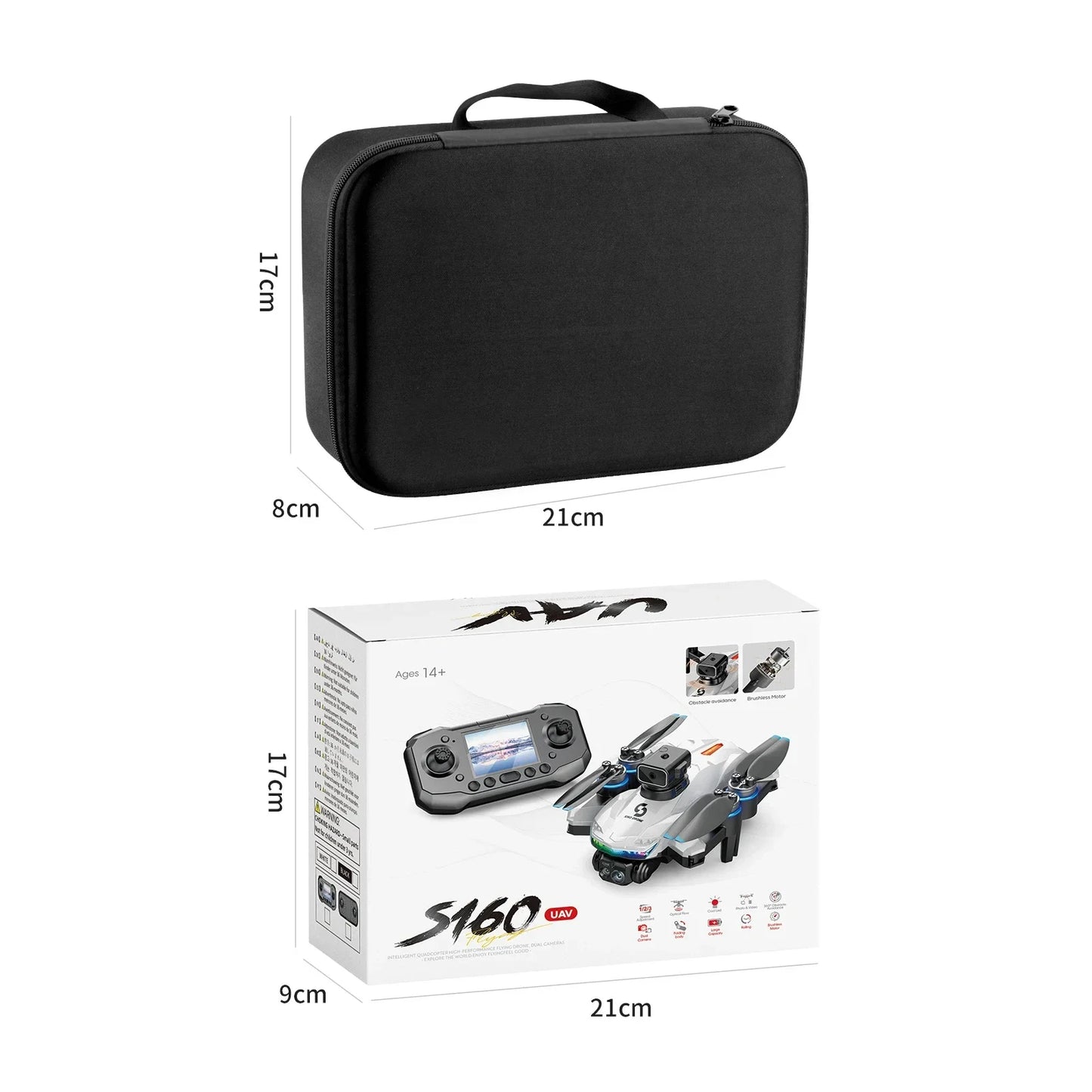 Drone Professionale 4K S160 Con Doppia Fotocamera FPV WIFI Evitamento Ostacoli Controllo Remoto RC