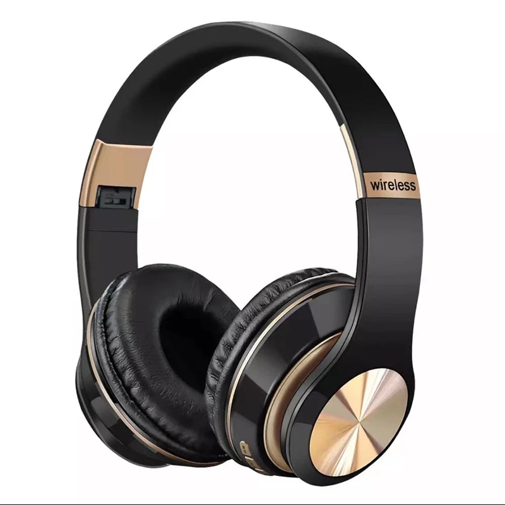 Auricolare Bluetooth T5 Pieghevole Con Microfono Integrato Per PC Gaming E Assistente Vocale Wireless E Cablate 3,5 Mm