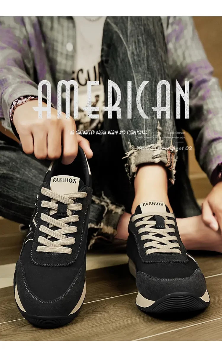 Sneakers Casual Uomo Designer Retro Scarpe Da Corsa In Microfibra Tessuto Pelle Traspirante Con Plateau Interno