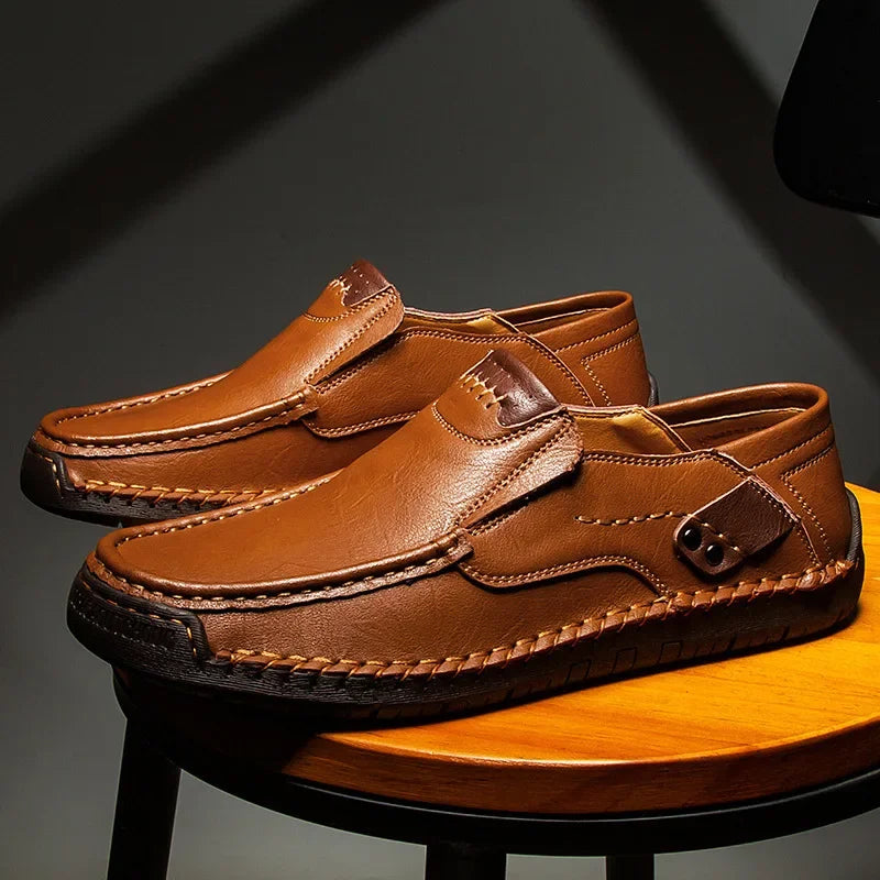 Mocassini Da Uomo Slip Traspiranti Scarpe Da Guida In Vera Pelle Fatte A Mano Eleganti Casual