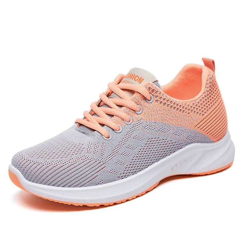 Scarpe Da Ginnastica Da Donna Vulcanizzate Air Mesh Morbide E Leggere Con Plateau Basso Da 1 A 3 Cm Lacci Scarpe Casual