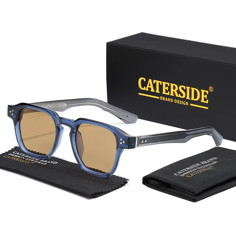Occhiali Da Sole Quadrati Classici Unisex Da Uomo E Da Donna Di Lusso Con Inserto Centrale Temple Gradiente UV400