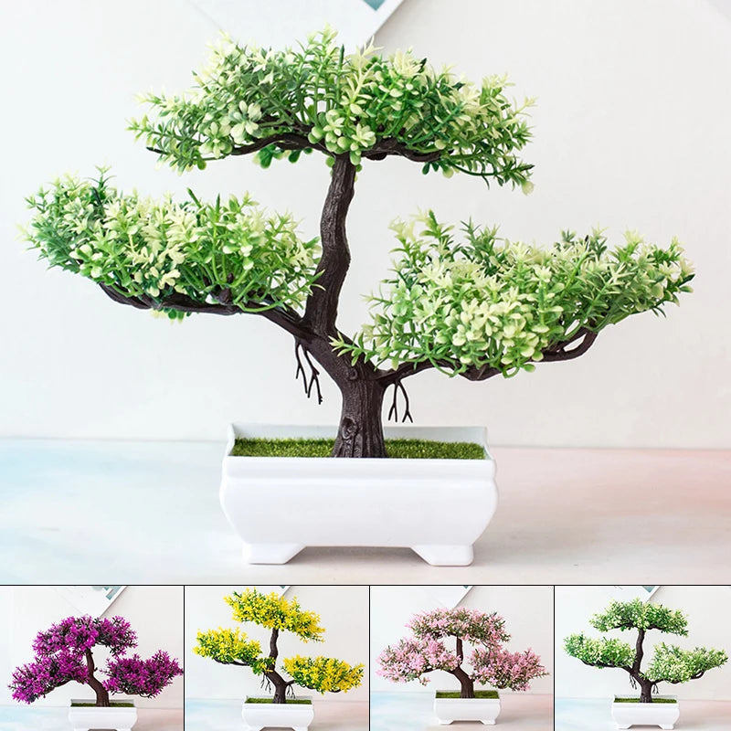 Piante Artificiali Bonsai Piccolo Albero In Vaso Con Fiori Decorativi Per Tavolo Casa Giardino E Decorazione Per Hotel
