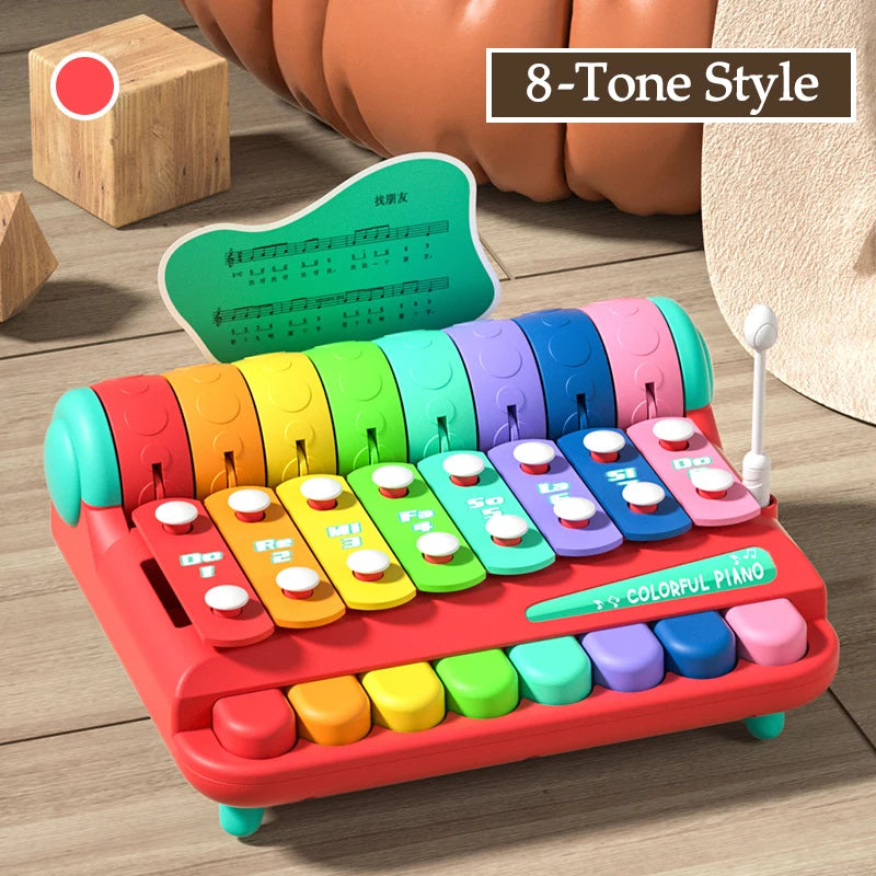 Xilofono Educativo Montessori Per Bambini A 8 Toni Strumenti Musicali Giocattoli Percussione Per 0 3 Anni