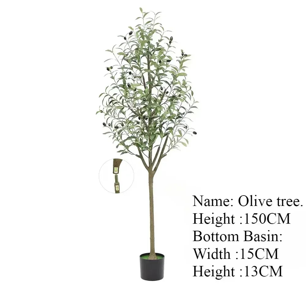 Albero Oliva Artificiale Grande Con Base Regolabile Da 60 Cm A 210 Cm Per Decorazione Ufficio E Casa