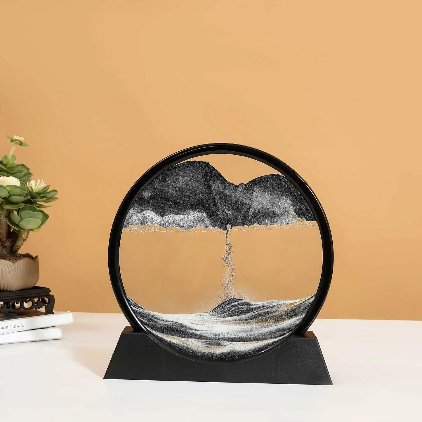 Clessidra Liquida 3D Arte Sabbia In Movimento In Vetro Regalo Originale Decorazione Per Casa E Ufficio