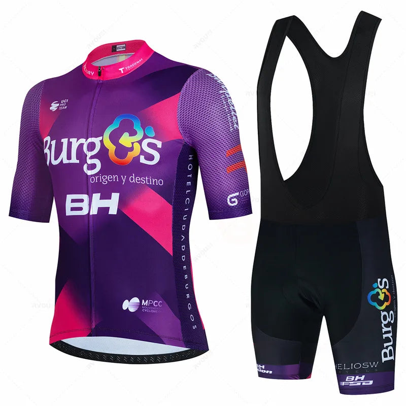 Nuovo BH Burgs Team 2024 Maglia Da Ciclismo Uomo E Pantaloncini Da Bici Set MTB Estivo Asciugatura Rapida