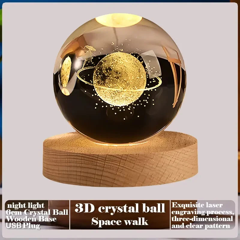 Sfera di Cristallo 3D Creativa Regalo San Valentino Rosa Per la Festa della Mamma Decorazione da Scrivania Nuvola