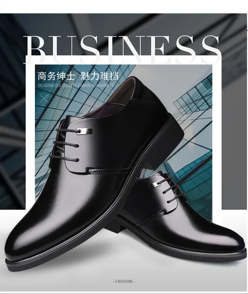 Scarpe Da Uomo Con Aumento Altezza 6 Cm Traspiranti Con Soletta Invisibile Per Uso Quotidiano