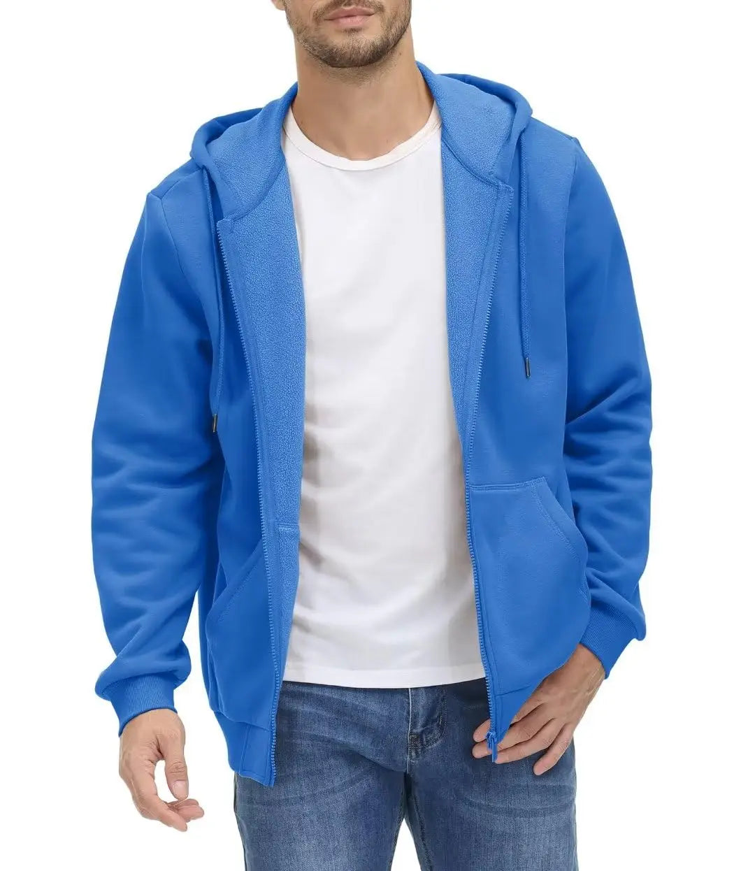 Tacvasen Felpa Con Cappuccio Uomo In Pile Con Tasche Grandi Con Zip Intera Casual Sportivo Per Running Escursionismo