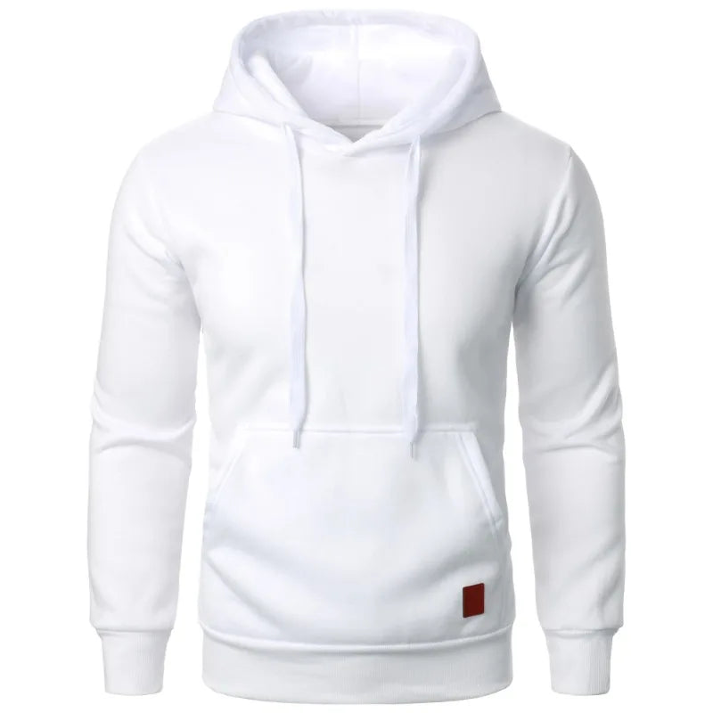 Felpa Con Cappuccio Da Uomo Leggera A Maniche Lunghe Streetwear Tinta Unita Con Coulisse