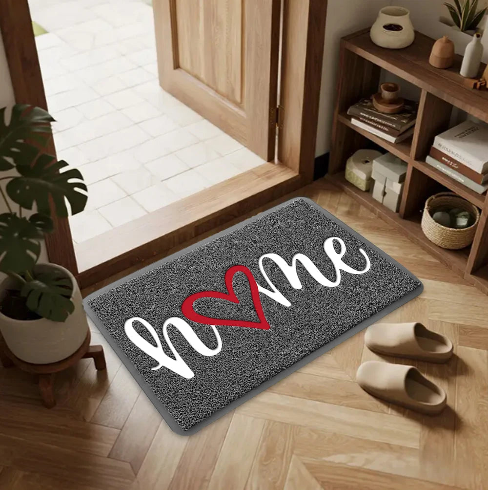 Tappetino Antiscivolo Per Porta Con Motivo Cuore Decorativo Ingresso Soggiorno Antibatterico Resistente Allo Sbiadimento
