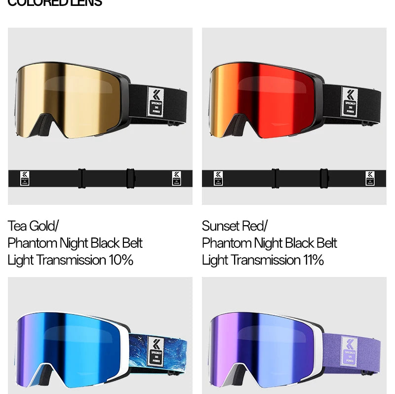 Kapvoe Occhiali Da Neve Magnetici Flip Over Fotocromatici UV400 Antinebbia Uomo Donna TPU Lenti In Policarbonato