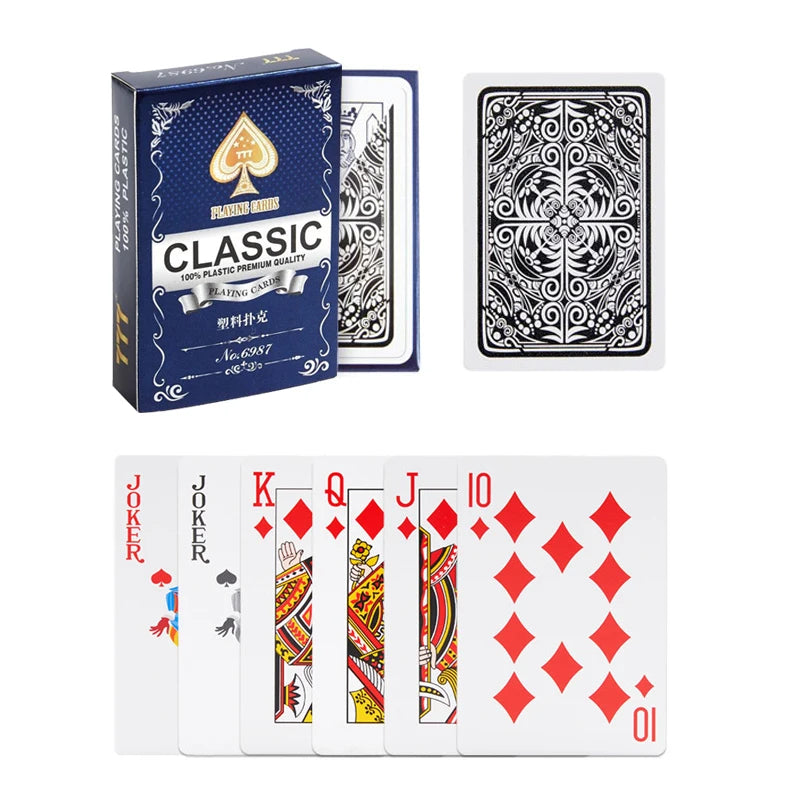 Nuove Carte Da Gioco In Plastica Stretta Impermeabili Da Tavolo Con Caratteri Grandi PVC Satinato Spessore Alto