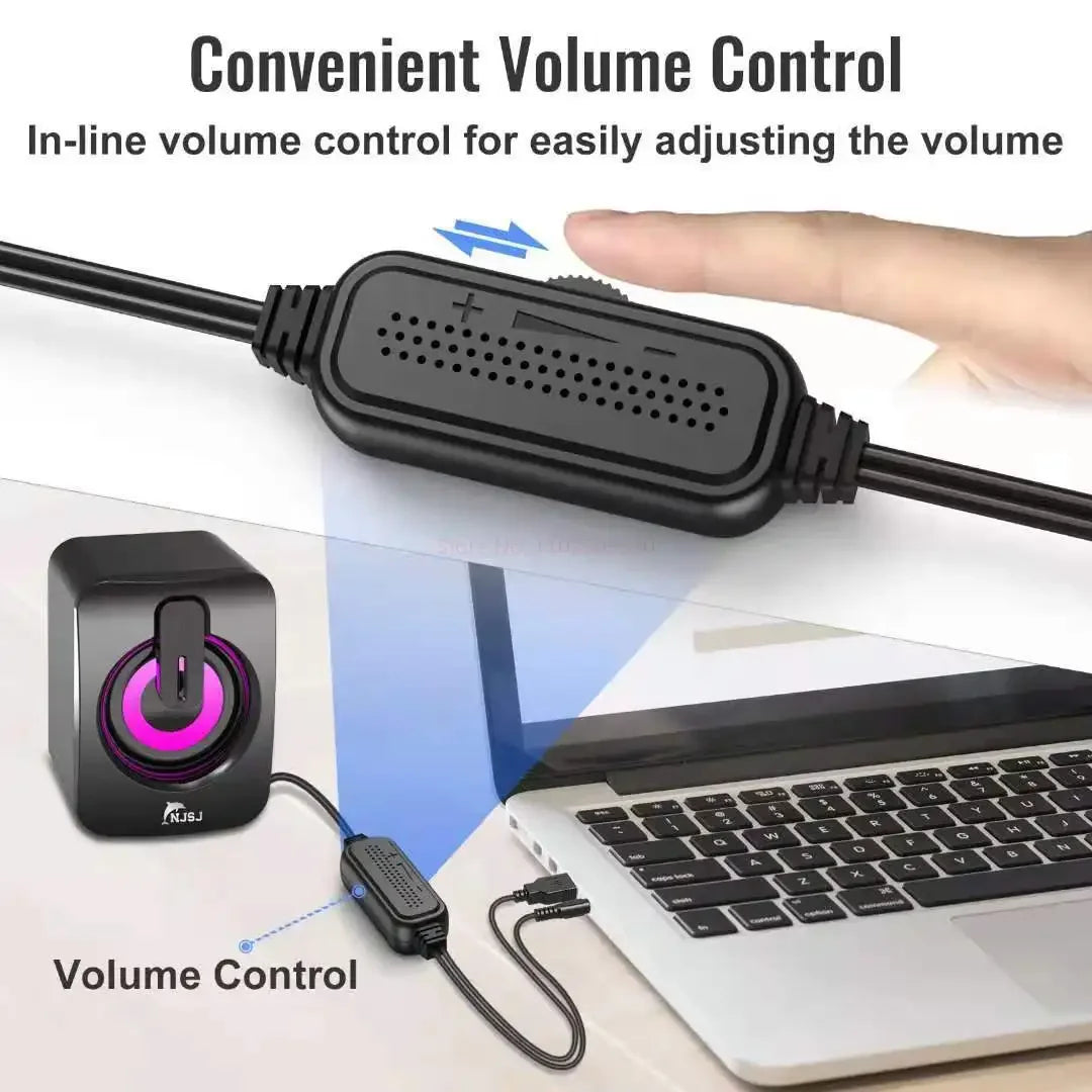 Ballena Altoparlante PC Stereo Ad Alta Fedeltà Con Microfono USB Cablato Ideale Per Gaming E Lavoro