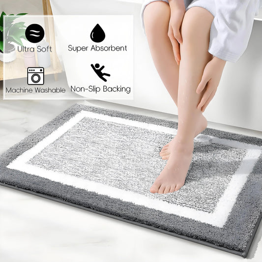 Tappetini Da Bagno Antiscivolo In Microfibra Extra Morbidi E Assorbenti Lavabili In Lavatrice Ad Asciugatura Rapida