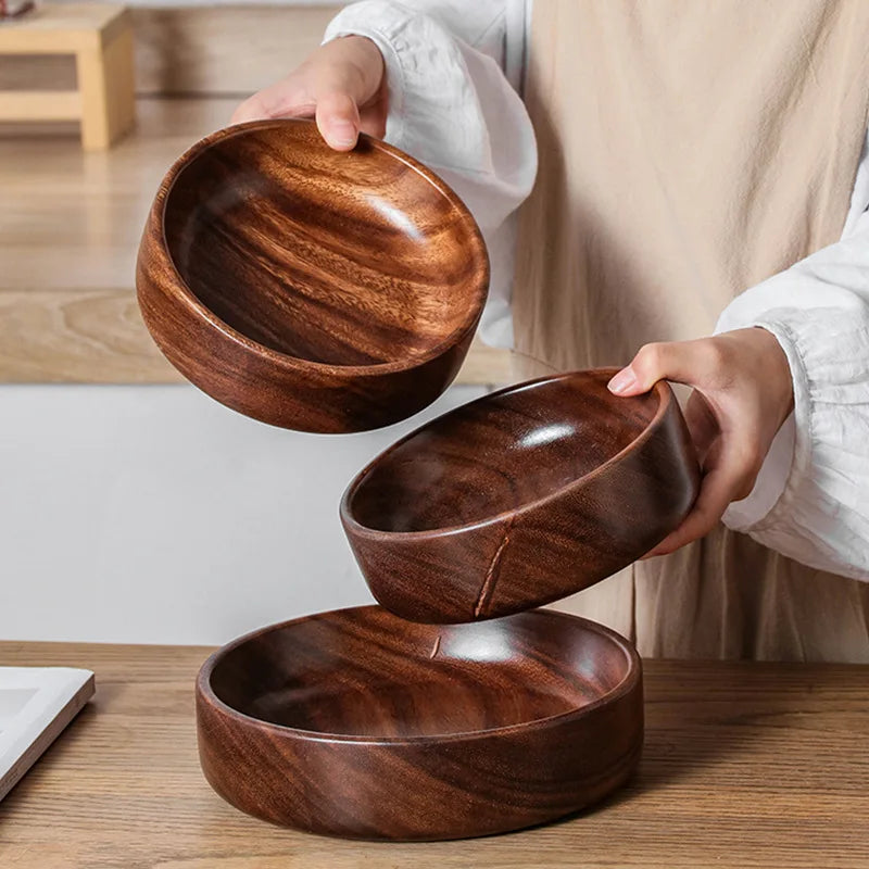 Ciotola In Legno Massello Per Barca In Noce Insalatiera Creativa Per Frutta Utensili Da Cucina Vintage Per Casa