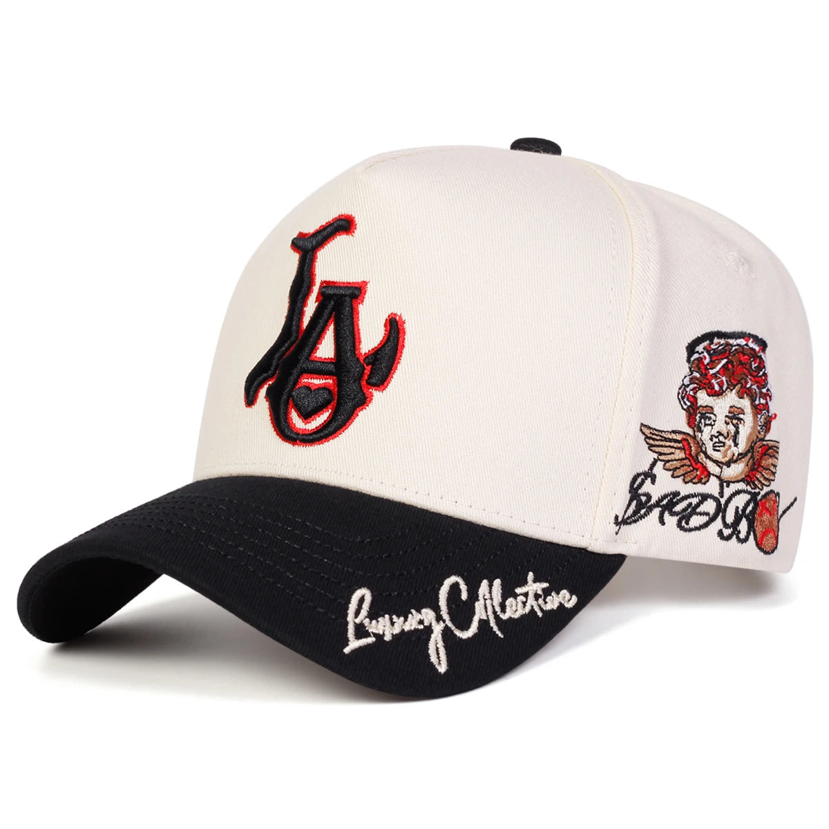 Berretto Baseball Unisex Ricamato LA Love Regolabile Protezione Solare Cappello Sportivo in Poliestere