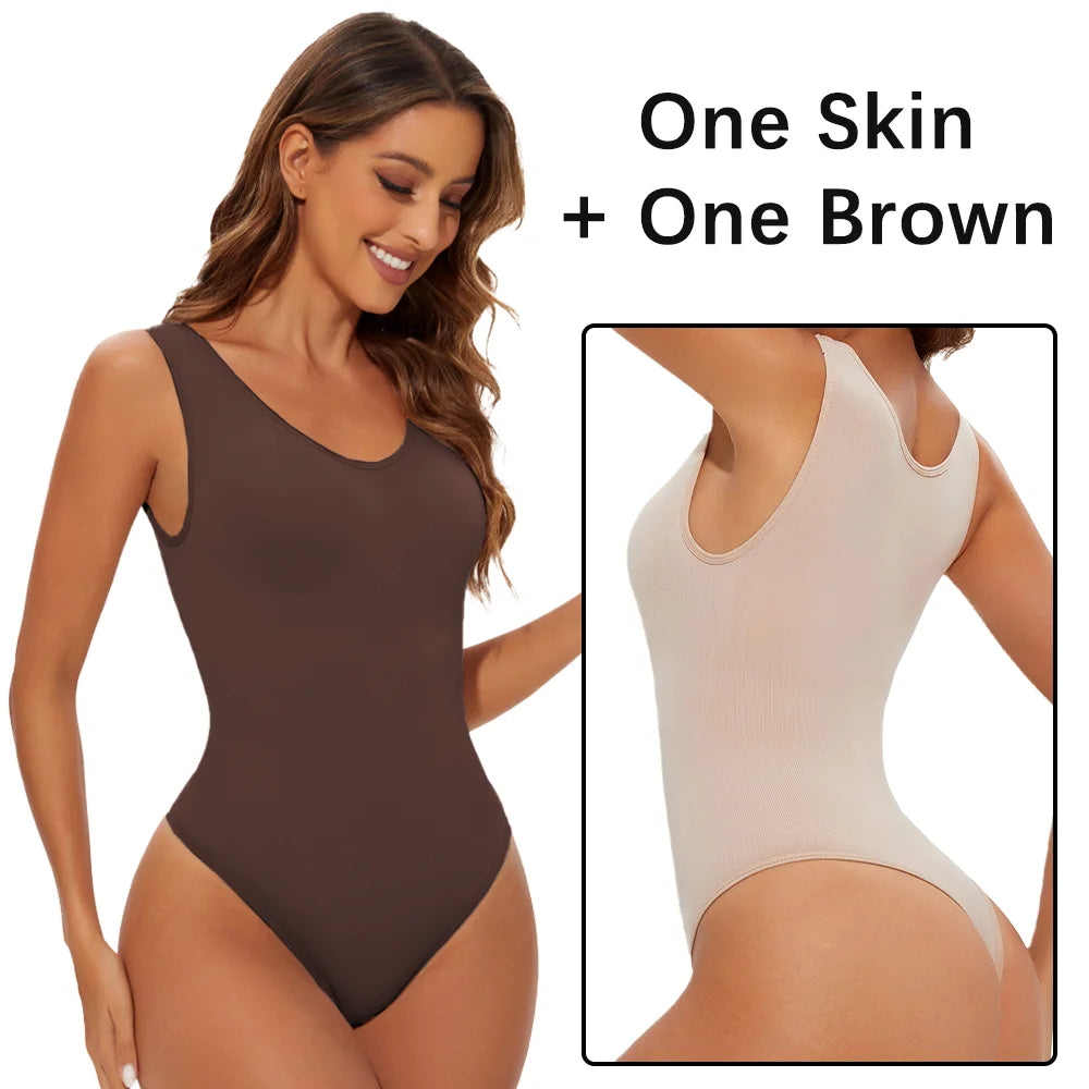 Body modellante senza cuciture per donna Body Shaper Perizoma modellante per il corpo Scolpire il seno Dimagrante Spalline larghe Shaper Nuovo