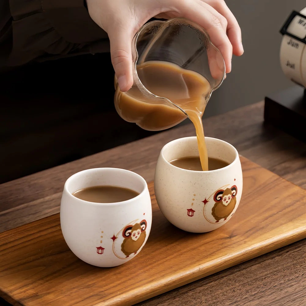 Tazza Ceramica Da 120 Ml Con Motivo Pecora Creativa Per Caffè E Tè Regalo Eid Al Adha Home Office Cucina