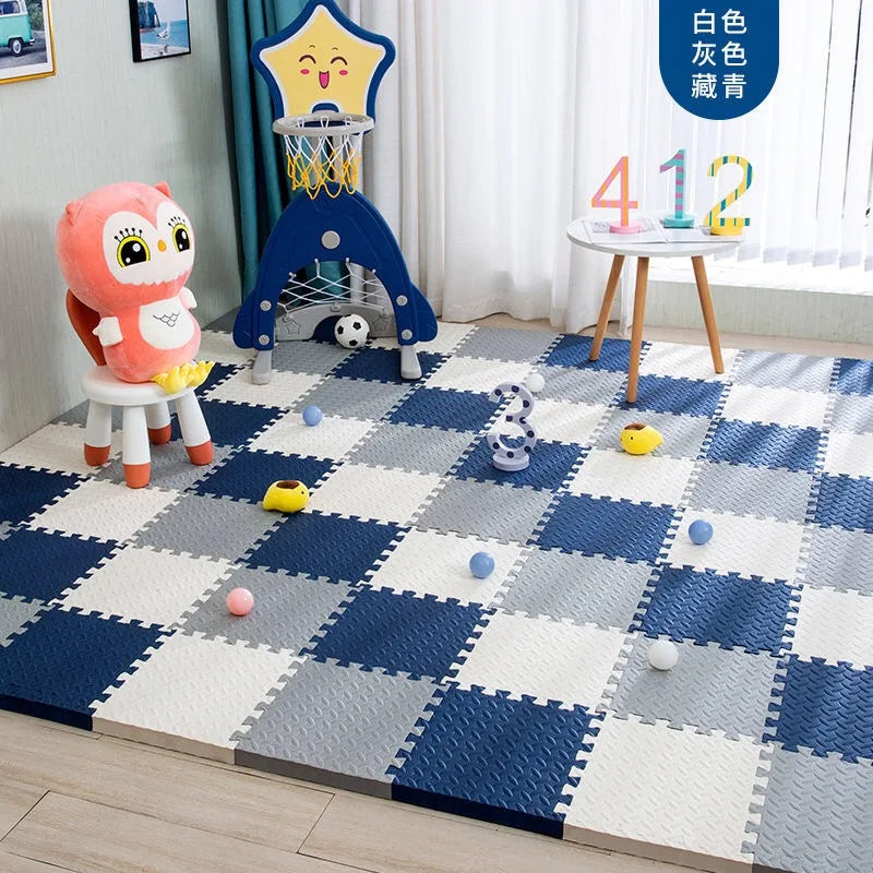 12 pezzi di schiuma tappetino da gioco per bambini tappetino puzzle bambini incastro esercizi piastrelle tappeti piastrelle giocattolo tappeto morbido 30 * 30 * 1 cm