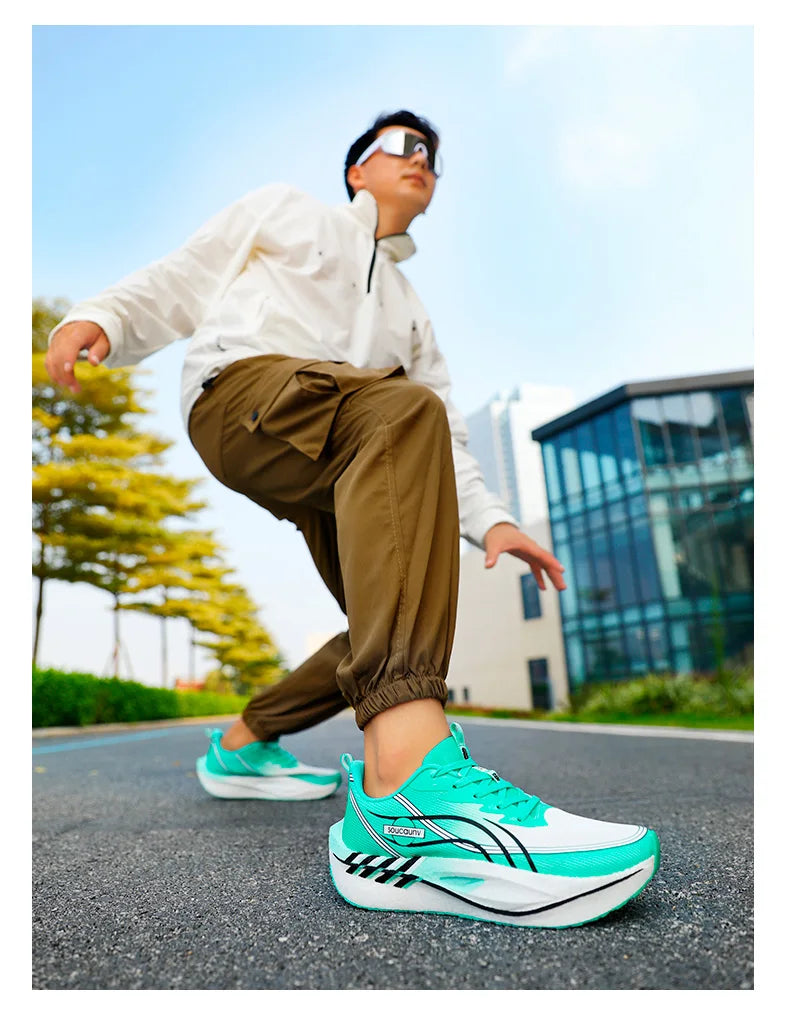Scarpe Da Corsa Carbon Board Marathon Uomo Donna Traspiranti Leggere Antiscivolo Scarpe Da Ginnastica Atletiche