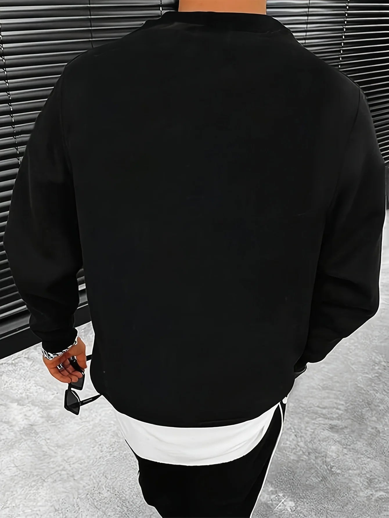Felpa da Uomo Girocollo Maniche Lunghe Stampata Con Grafica Viaggio Allentata Casual Alla Moda Autunno Inverno