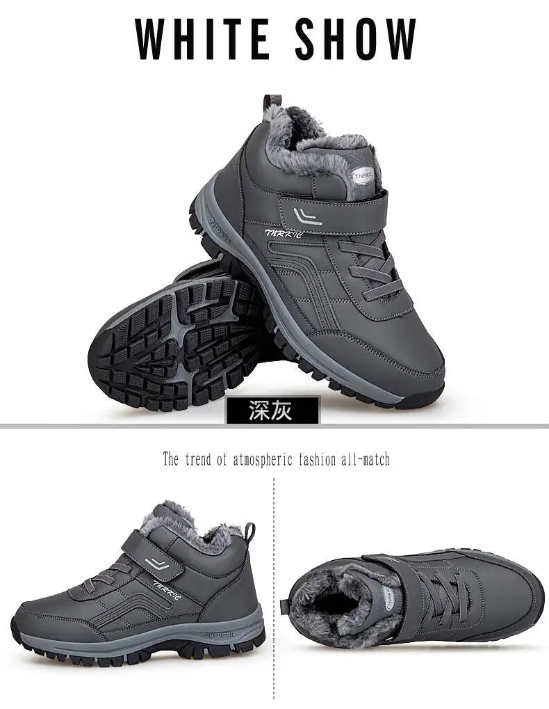 Stivali Invernali Da Uomo In Pelle PU Impermeabili Scarpe Casual Calde Alta Qualità Stivaletti Sneakers