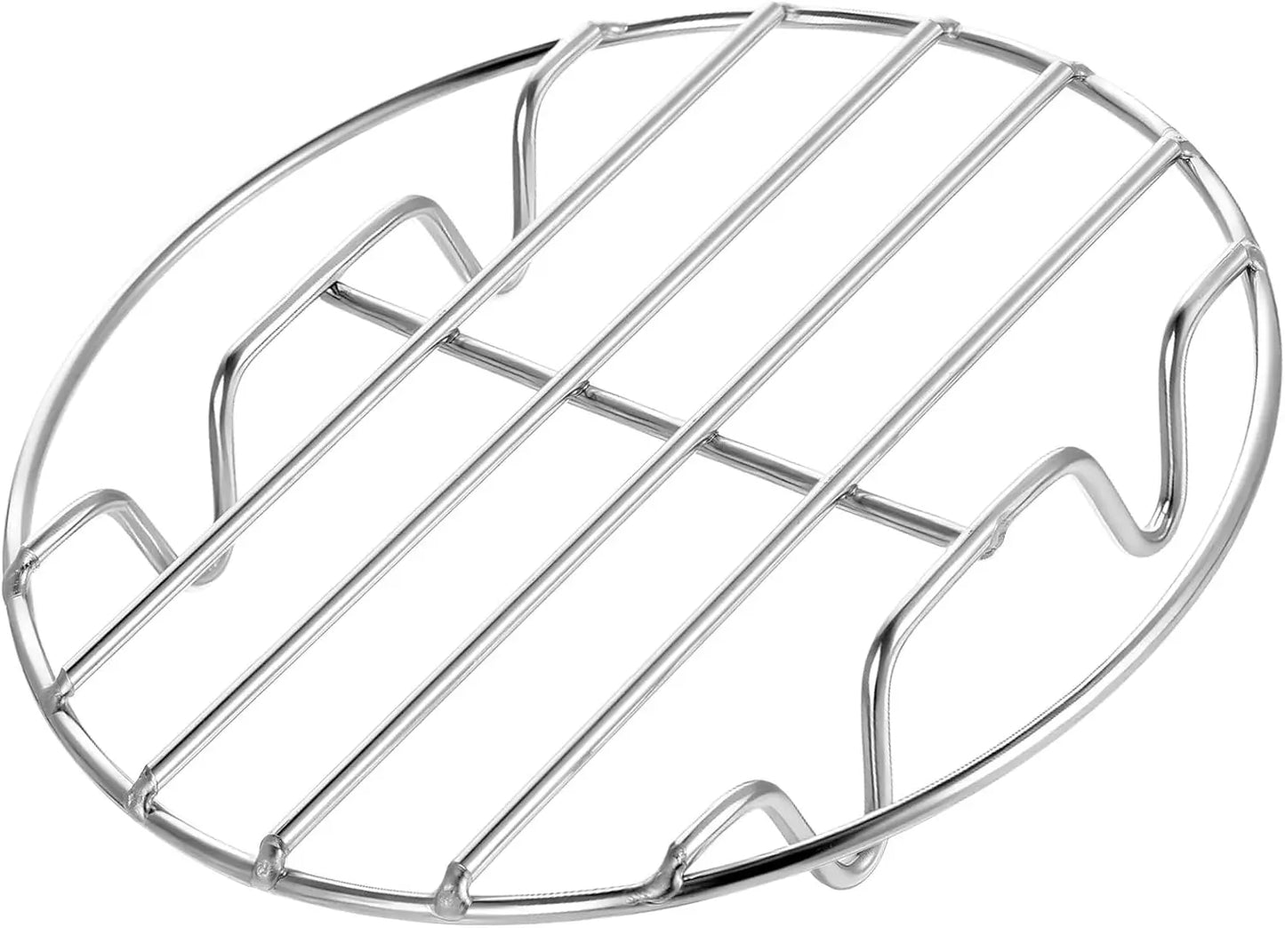 1 Griglia per Cottura a Vapore in Acciaio Inossidabile, Multiuso per Forno, Friggitrice ad Aria, Cottura e Cottura a Vapore di Verdure, Rotonda, Lavabile in Lavastoviglie, Griglia da Cucina