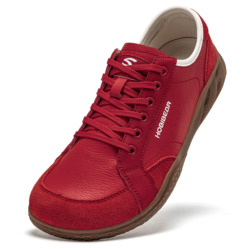 Hobibear Scarpe Barefoot Unisex Punta Larga Leggere In Pelle Sintetica Con Blocchi Di Colore Per Passeggio Casual
