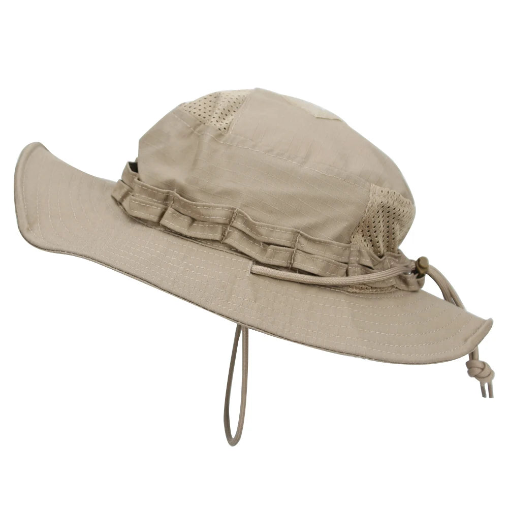 Cappello Boonie Camouflage Protezione Solare Traspirante Antivento Uomo Per Escursionismo Pesca Caccia