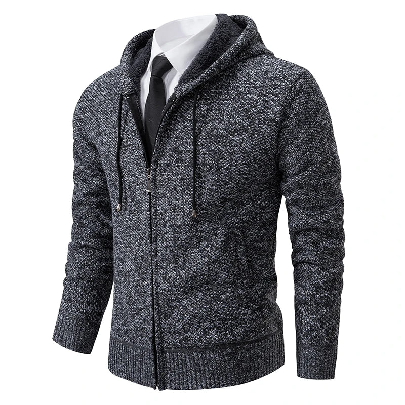 Cappotto Sportivo Casual Da Uomo In Jersey Autunno Inverno Con Colletto Alla Coreana E Cerniera Frontale In Pile