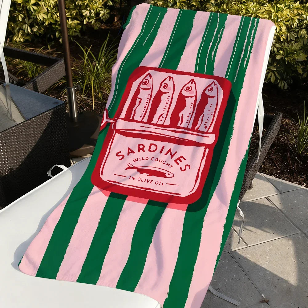 Asciugamano Quick Dry Colorato per Yoga Nuoto Fitness da Spiaggia Morbido e Vivace Design Mare per Sportivi