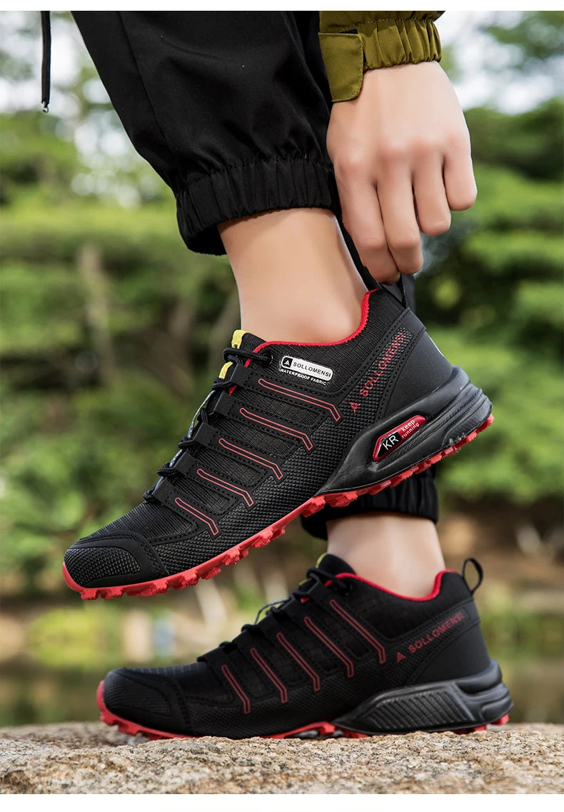 Scarpe Da Trekking Impermeabili Uomo Traspiranti Da Esterni Viaggio Allenamento Tattiche Ciclismo Senza Serratura